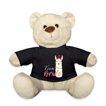 Team Bridal Alpaca Bachelor Party Girlfriends - Teddy Bear - black - Front