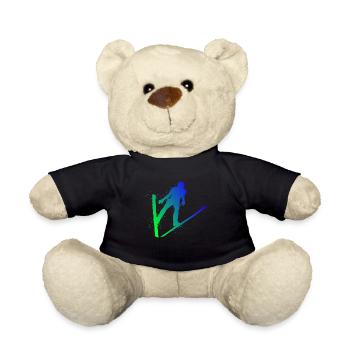 Skispringen Skifliegen Wintersport Skispringer - Teddy - Schwarz - Vorne