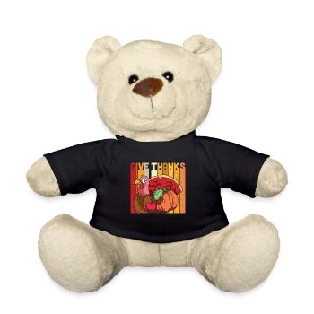 give thanks - Funny Turkey - Nounours - noir - Devant