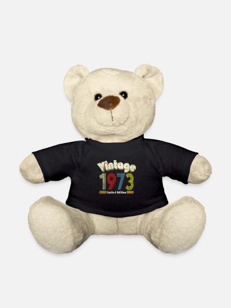 1973 vintage vintage retro birthday gift - Teddy Bear - black