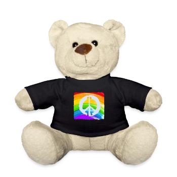 REGENBOGEN-FRIEDEN - Teddy - Schwarz - Vorne