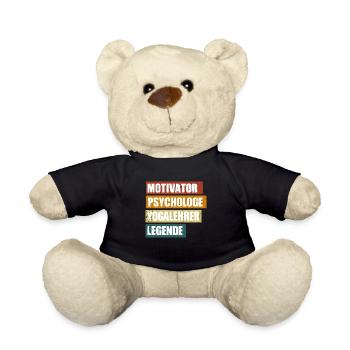 Lustiger Yogalehrer Spruch zum Geburtstag - Teddy - Schwarz - Vorne