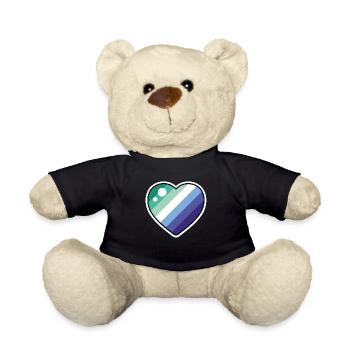 Cœur (drapeau gay) - Nounours - noir - Devant