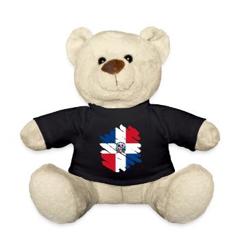 Dominican Republic Flag Dom Rep Flag Travel - Teddy Bear - black - Front