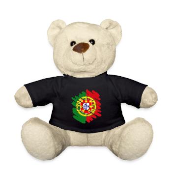Portugal Drapeau Utilisé Look Drapeau Portugais - Nounours - noir - Devant