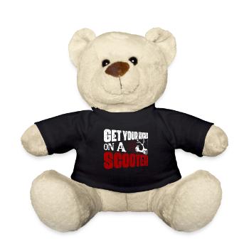 Get Your Kicks On A Scooter Moped Motorbike - Teddy - Schwarz - Vorne