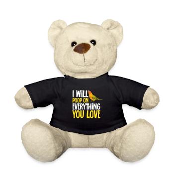 Parakeet, Parrot, Parakeet, Bird - Teddy Bear - black - Front