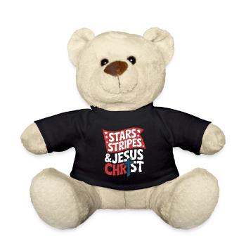 Amerikanischer Gläubiger Christ July 4th Jesus - Teddy - Schwarz - Vorne