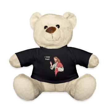 Jesus sieht zu - enttäuscht lustig - Teddy - Schwarz - Vorne