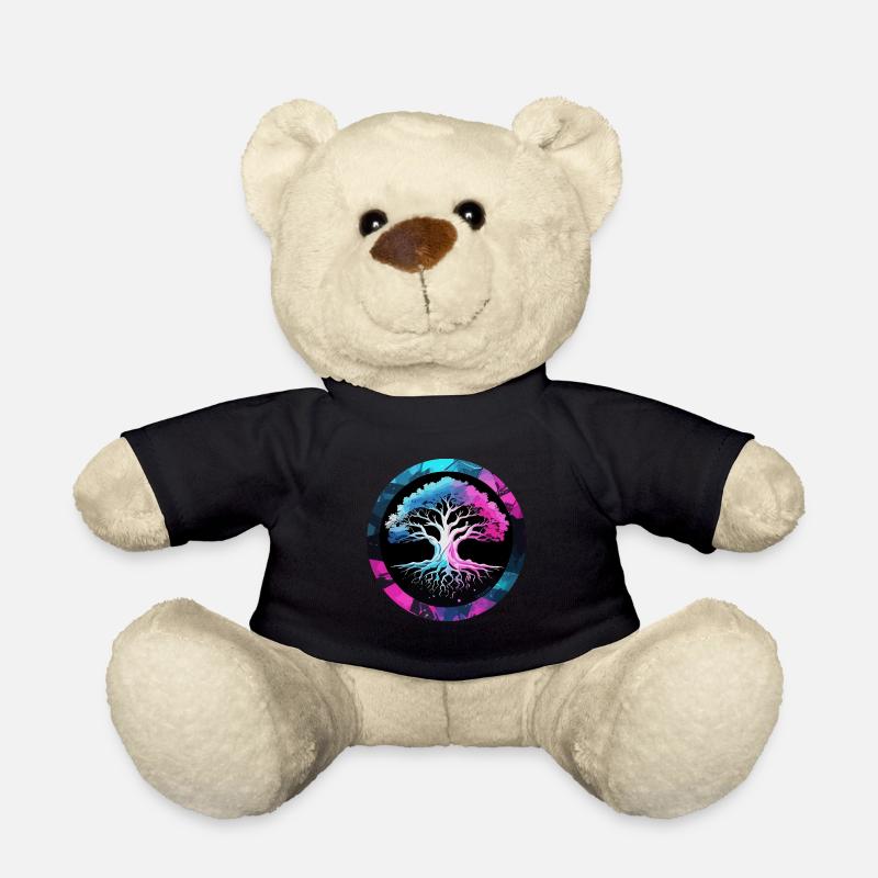 Arbre de vie multicolore - Yggdrasil World Tree - Nounours - noir