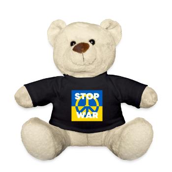Stop War Ukraine - Teddy Bear - black - Front