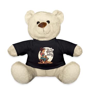 Je joue avec la terre pour gagner ma vie - Clay Pottery Clay - Nounours - noir - Devant