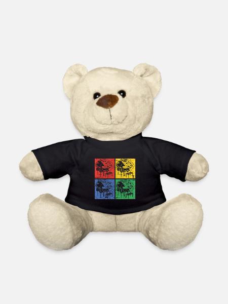 Klavier Pop-Art - Teddy - Schwarz