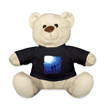 Taucher Tauchen Unter Wasser Geschenk - Teddy - Schwarz - Vorne
