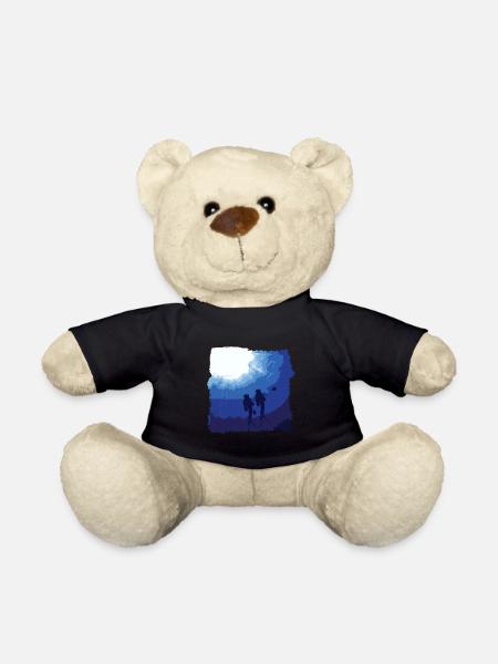 Taucher Tauchen Unter Wasser Geschenk - Teddy - Schwarz