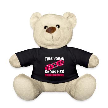 Snowboard Snowboarder Snowboarding - Teddy Bear - black - Front