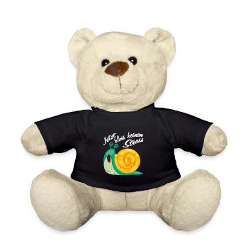 Bloss keinen Stress keine Eile lustige Schnecke - Teddy - Schwarz - Vorne