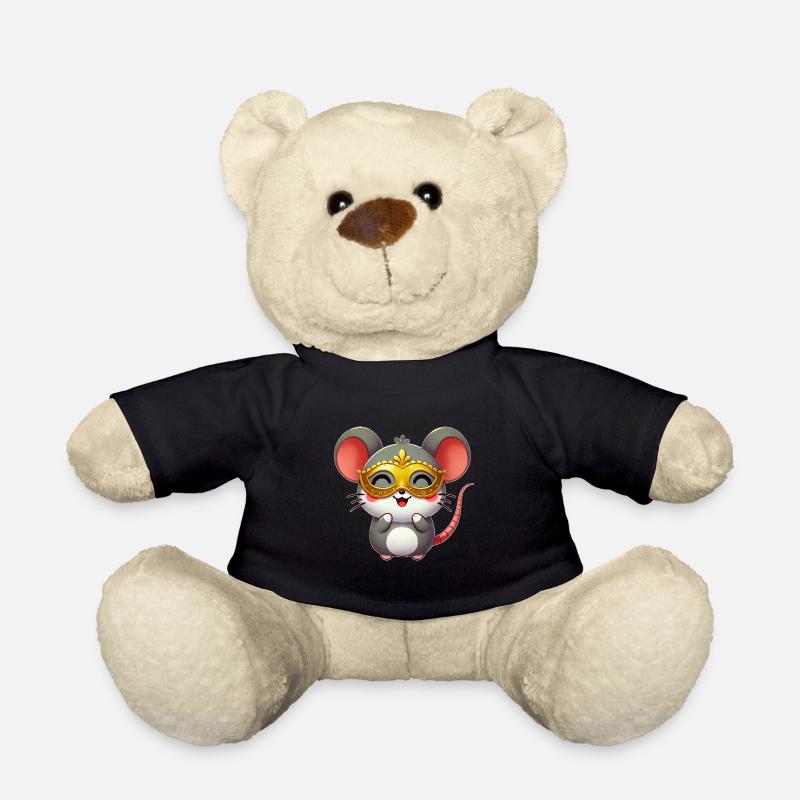 Süße Cartoon Maus Mardi Gras Karneval - Teddy - Schwarz
