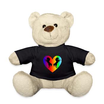 Chevaux en hausse - Amour des chevaux - Cadeau de chevaux - Nounours - noir - Devant