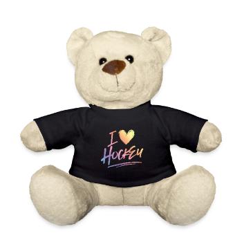 Ich liebe Hockey - Teddy - Schwarz - Vorne