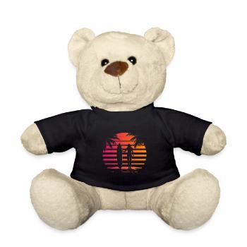 Surfer Surfer Surfer Girl retro - Teddy Bear - black - Front