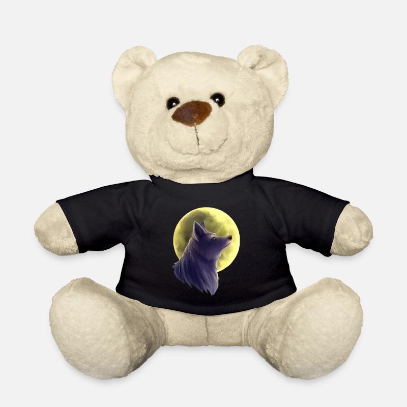 Wolf Gemälde - Teddy - Schwarz