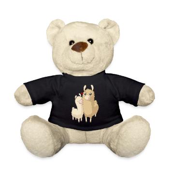Süße Alpaka Familie - Teddy - Schwarz - Vorne