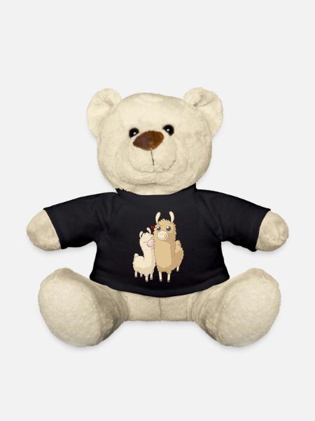Süße Alpaka Familie - Teddy - Schwarz