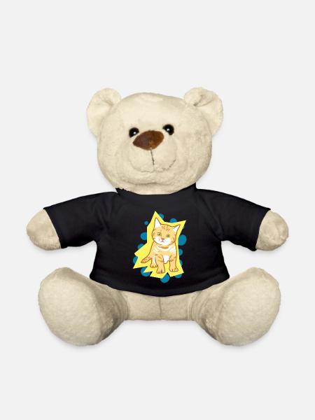 Sweet sad cat baby - Teddy Bear - black