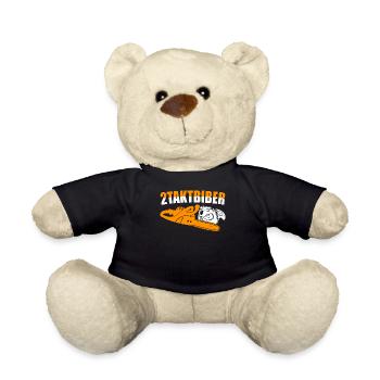 HOLZ SÄGE KETTENSÄGE GESCHENK WALD FÖRSTER BERUF - Teddy - Schwarz - Vorne