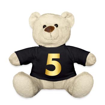 5 Gold | Goldene Fünf - Teddy - Schwarz - Vorne