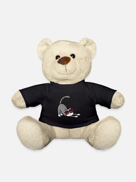 coole Katze - Teddy - Schwarz