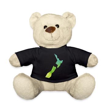 Map New Zealand - Nounours - noir - Devant