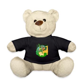 Lustige comic Dschungel Tiere - Teddy - Schwarz - Vorne
