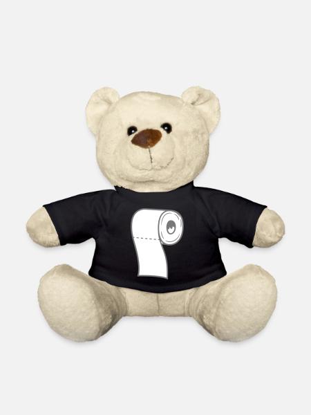 toiletten papier klopapier klo toilette wc bad stu - Teddy - Schwarz