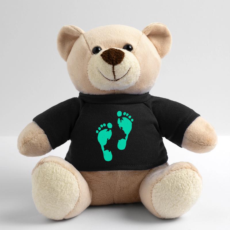 Human footprints steps feet steps Teddy Bear
