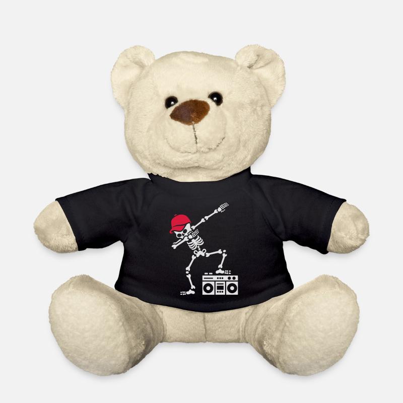 Dab dabbing skeleton boombox - Ghetto blaster - Teddy - Schwarz