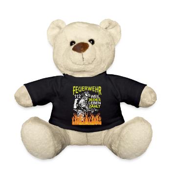 Feuerwehr,112. Weil jedes Leben Zählt. - Teddy - Schwarz - Vorne