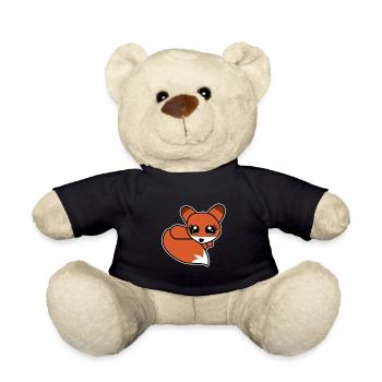 Cute little fox with cute eyes children - Teddy Bear - black - Front