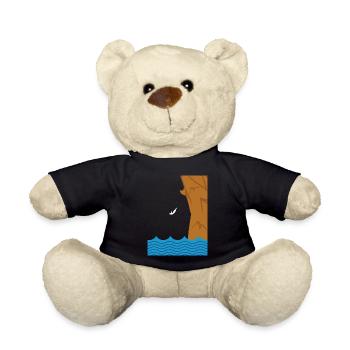 Cliff Diver Cliff Diver gift idea - Teddy Bear - black - Front