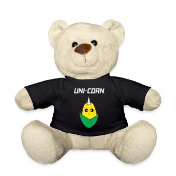 Uni Corn Corn on the Cob Einhorn - Teddy - Schwarz - Vorne