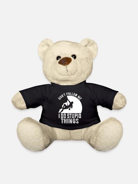 Klettern Lustiger Spruch Geschenk Kletterer Berge - Teddy - Schwarz