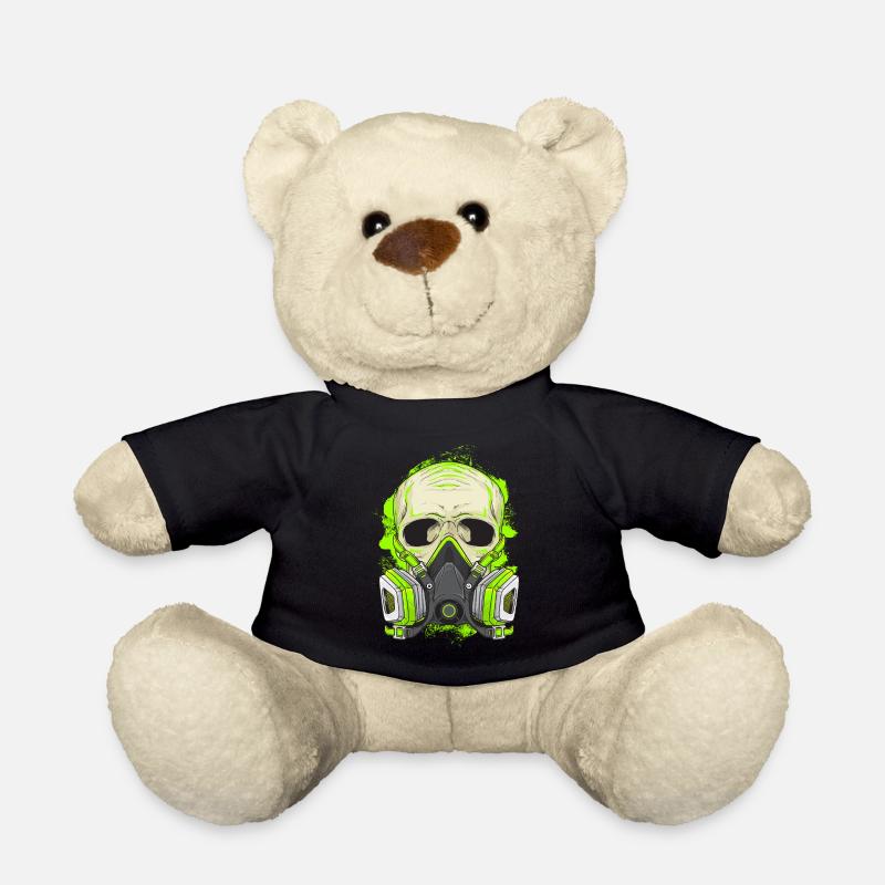 Schädel Biohazard Maske Tod durch Luft - Teddy - Schwarz