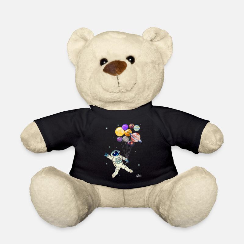 Astronaut Planets - Teddy Bear - black