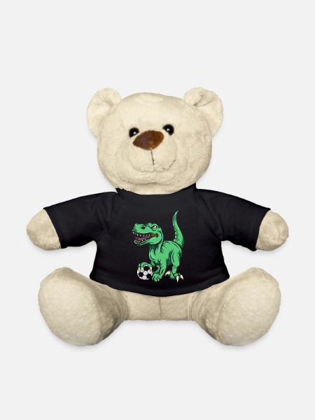 T-Rex Dinosaur Trex Dino Football - Teddy Bear - black