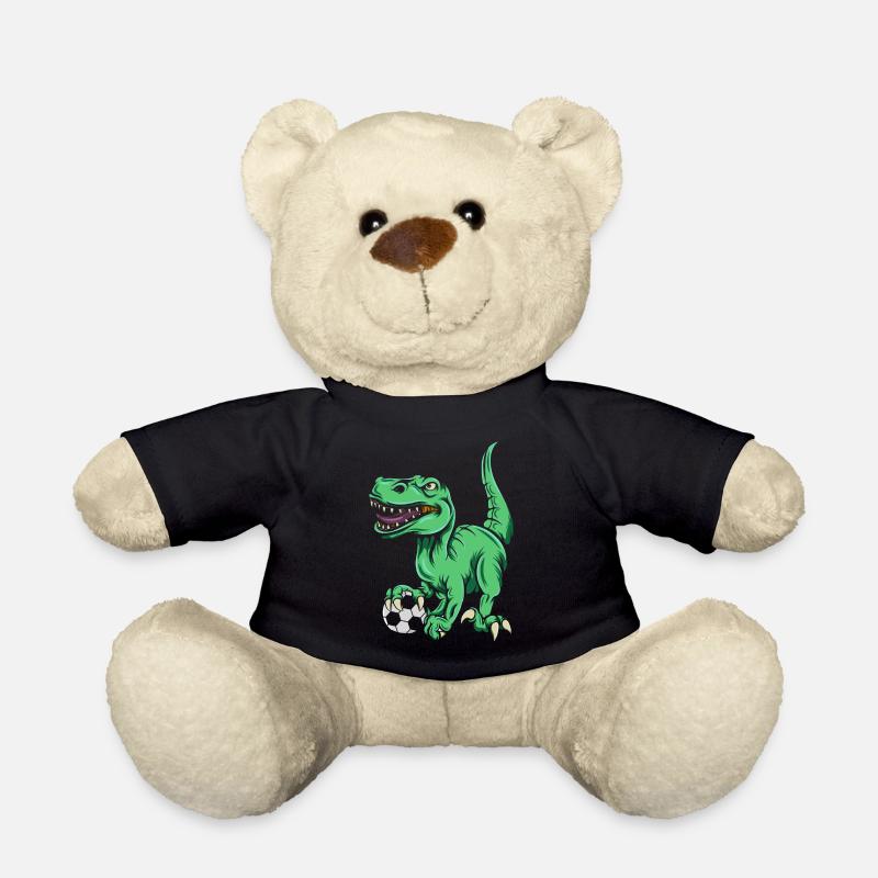 T-Rex Dinosaur Trex Dino Football - Teddy Bear - black