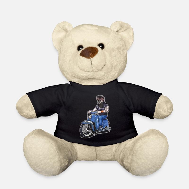2Takt Ostalb Simson Skull - Teddy - Schwarz
