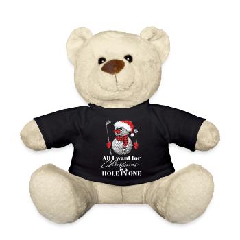 Je veux un trou dans une balle de golf pour Noël - Nounours - noir - Devant