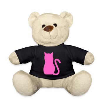 Pinke Katze - Teddy - Schwarz - Vorne