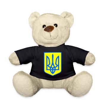 Ukraine - Teddy Bear - black - Front